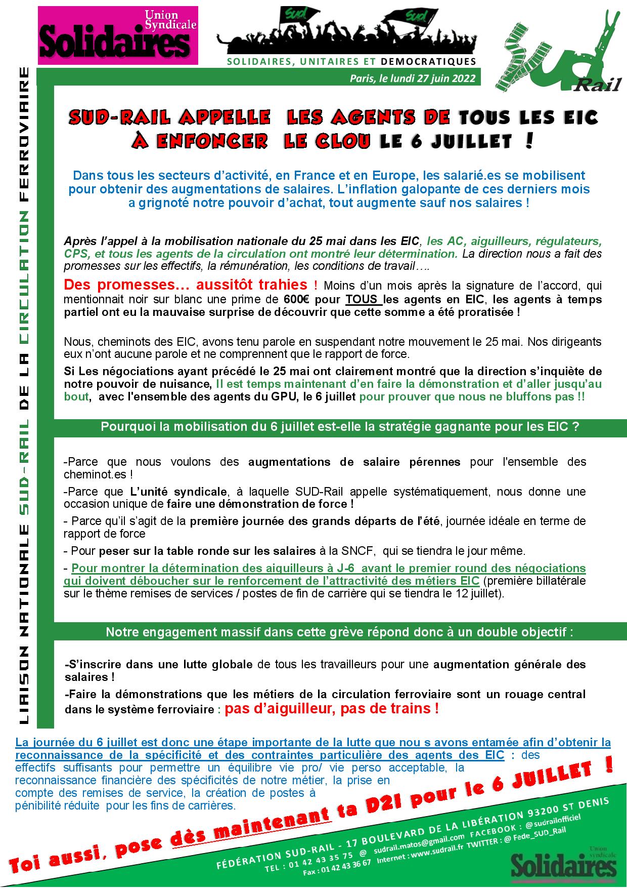 2022 06 28 Tract liaison circul grève du 6 juillet page 001