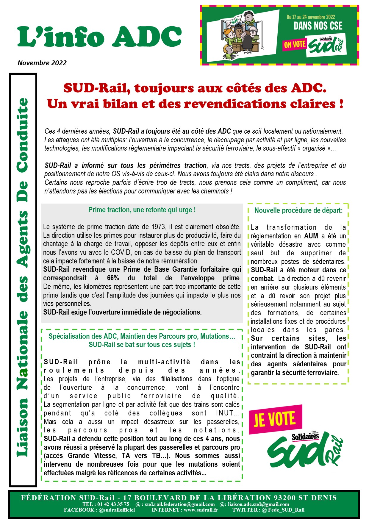 Tract LNADC Revendications Bilan Elections 2022 P1